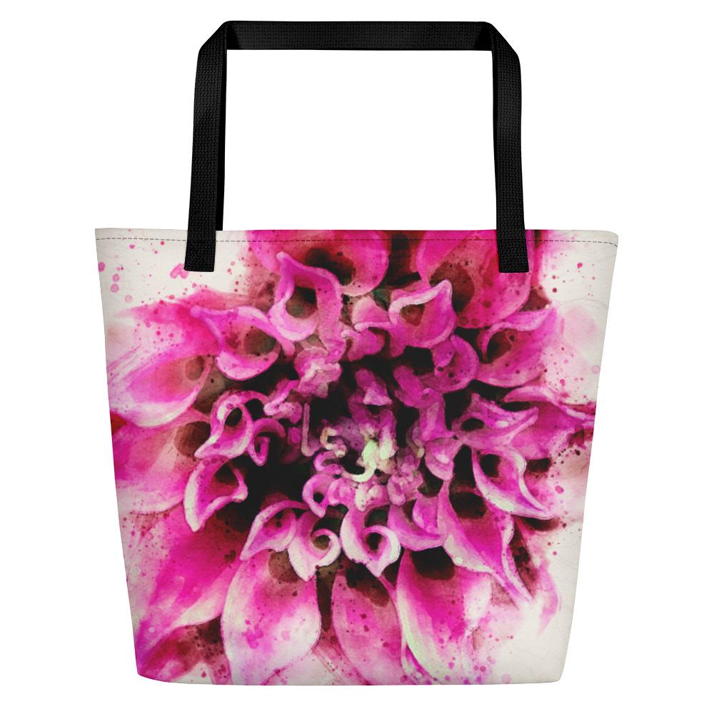South Asian Floral Watercolour Beach Bag