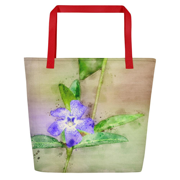 South Asian Watercolour Flora Beach Bag