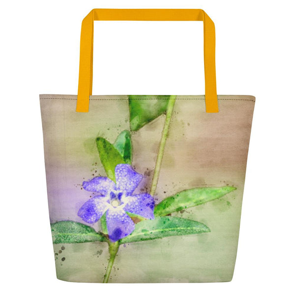 South Asian Watercolour Flora Beach Bag
