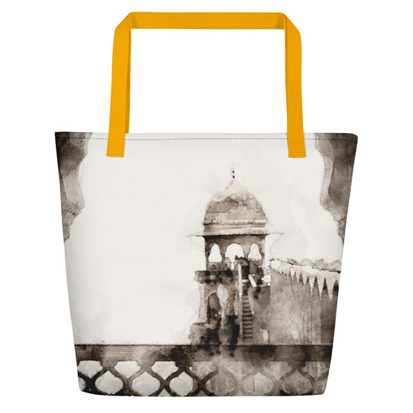 South Asian Architecture Watercolour Design Beach Bag