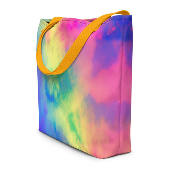 South Asian Holi Splash Watercolor Beach Bag