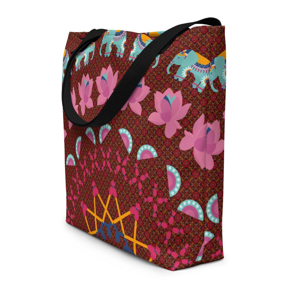 Traditional South Asian Mandala Design Beach Bag