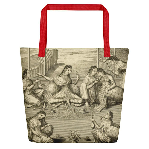 Vintage South Asian Watercolour Design Beach Bag