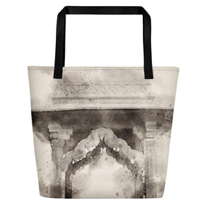 Architecture South Asian Watercolour Design Beach Bag