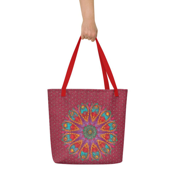 Traditional South Asian Mandala Design Beach Bag