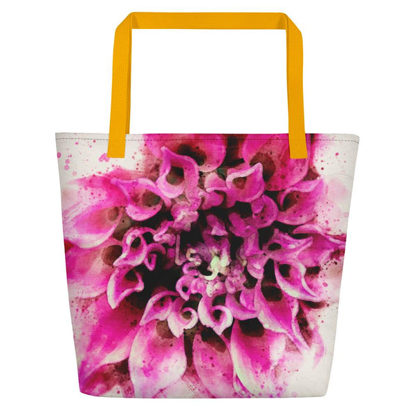 South Asian Floral Watercolour Beach Bag