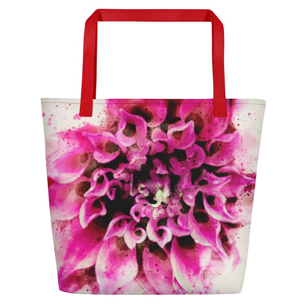 South Asian Floral Watercolour Beach Bag