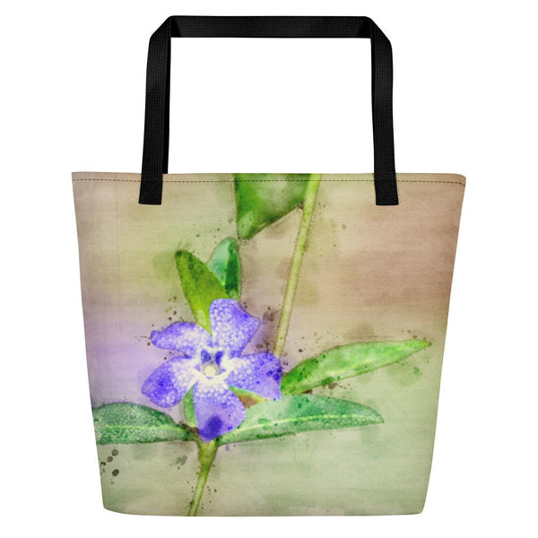 South Asian Watercolour Flora Beach Bag