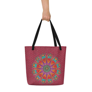 Traditional South Asian Mandala Design Beach Bag