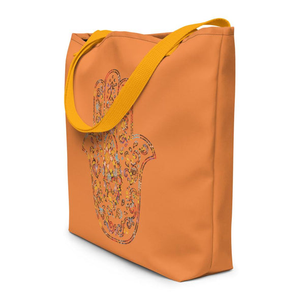 Traditional South Asian Hamsa Design Beach Bag