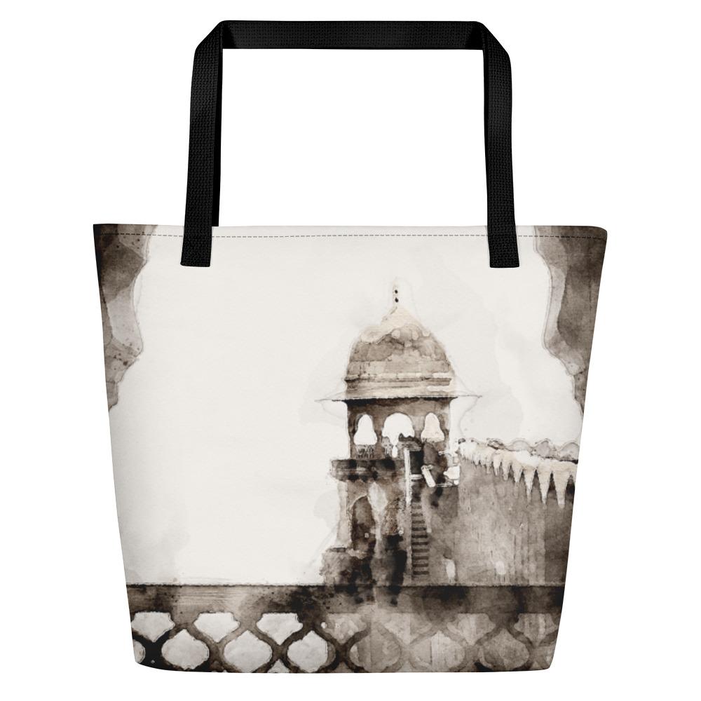 South Asian Architecture Watercolour Design Beach Bag