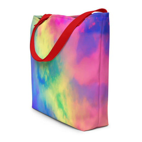 South Asian Holi Splash Watercolor Beach Bag