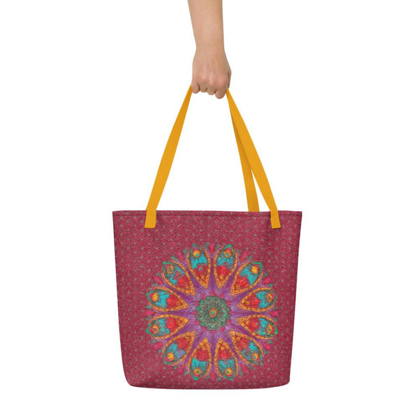 Traditional South Asian Mandala Design Beach Bag