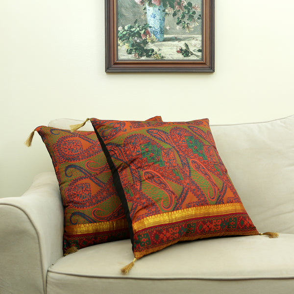 Curry Peepal Handmade Throw Pillow Cushion Living Room Bedroom Decor