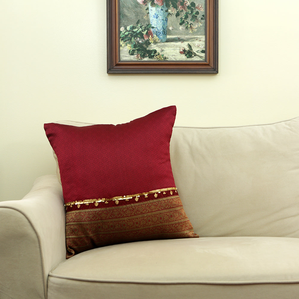 Curry Peepal Handmade Throw Pillow Cushion Living Room Bedroom Decor