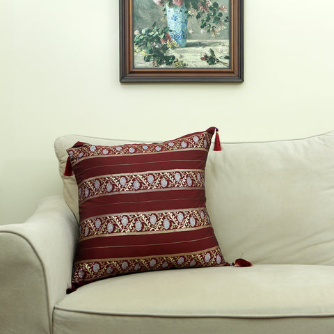 Curry Peepal Handmade Throw Pillow Cushion Living Room Bedroom Decor