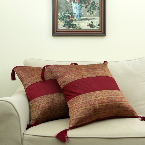 Curry Peepal Handmade Throw Pillow Cushion Living Room Bedroom Decor