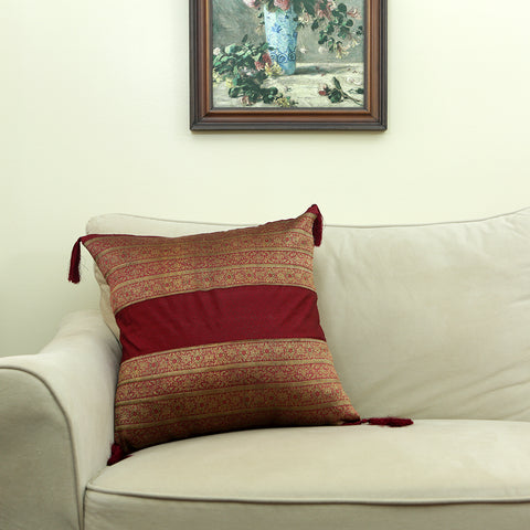 Curry Peepal Handmade Throw Pillow Cushion Living Room Bedroom Decor
