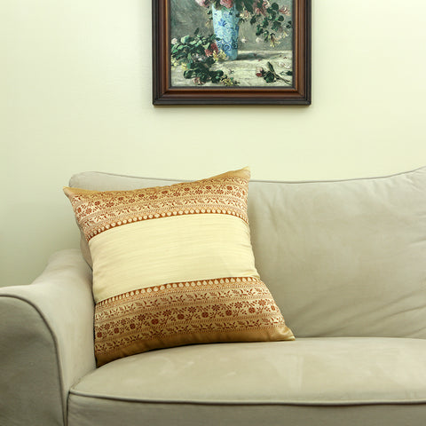 Curry Peepal Handmade Throw Pillow Cushion Living Room Bedroom Decor