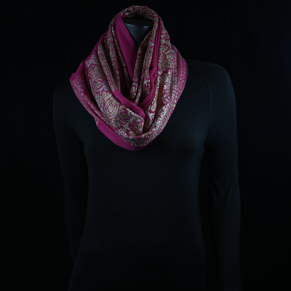 Curry Peepal Shawl Pashmina Wool Women Scarf Handmade