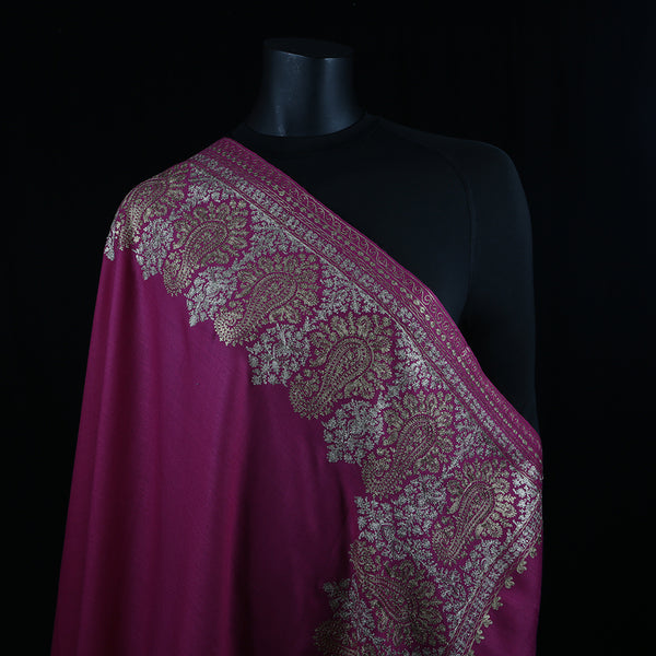 Curry Peepal Shawl Pashmina Wool Women Scarf Handmade
