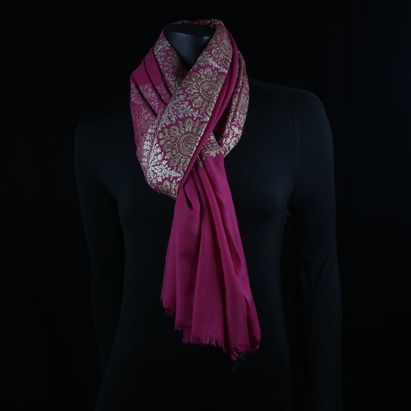 Curry Peepal Shawl Pashmina Wool Women Scarf Handmade