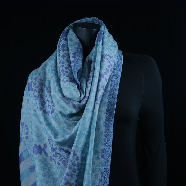 Curry Peepal Shawl Pashmina Wool Women Scarf Handmade