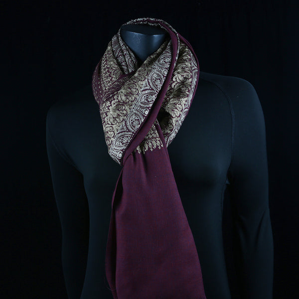 Curry Peepal Shawl Pashmina Wool Women Scarf Handmade