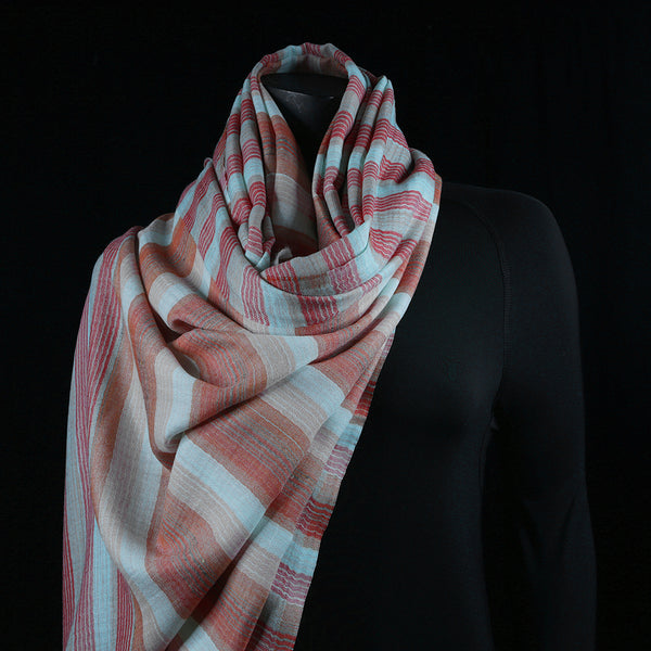 Curry Peepal Shawl Pashmina Wool Women Scarf Handmade