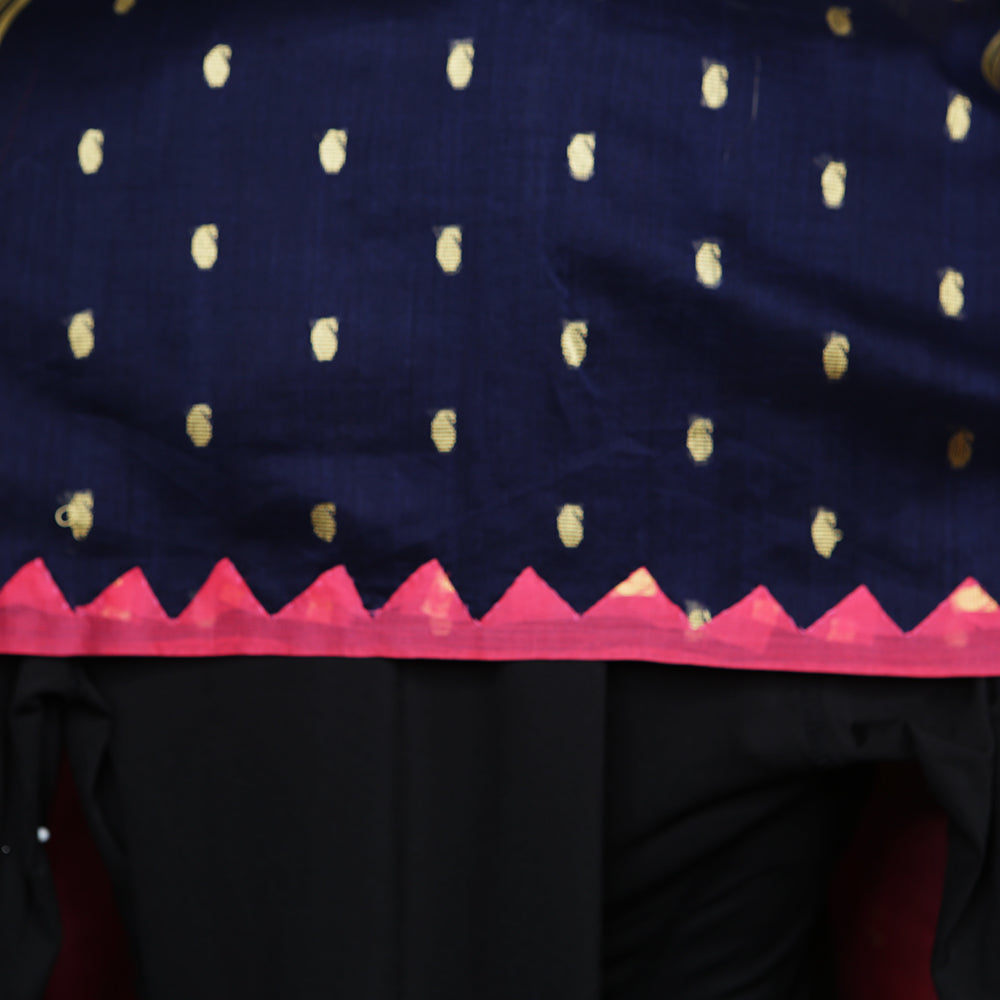 Blended Cotton Women's Navy Blue Pink
