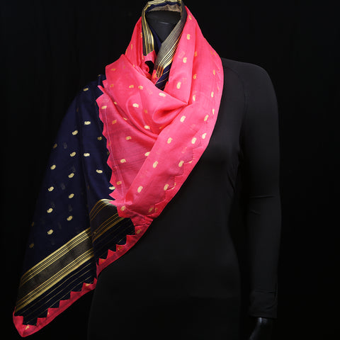 Blended Cotton Women's Navy Blue Pink