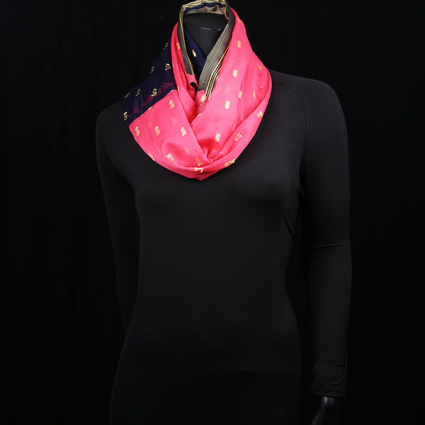 Blended Cotton Women's Navy Blue Pink