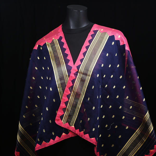 Blended Cotton Women's Navy Blue Pink