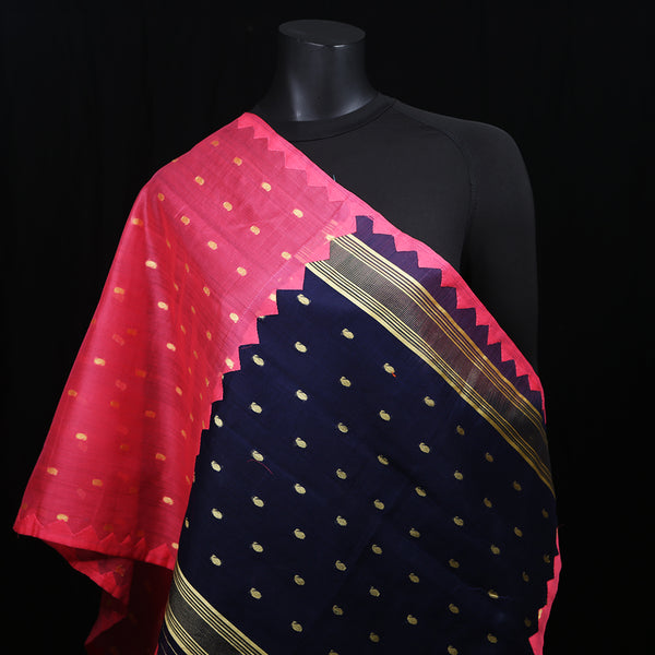 Blended Cotton Women's Navy Blue Pink