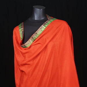 Women's Pure Crepe Silk Scarf Orange Green