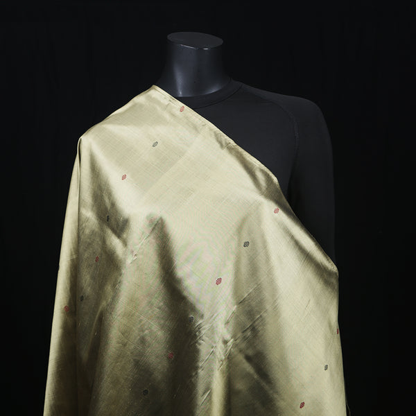 Women's Pure Silk Scarf Silver Green