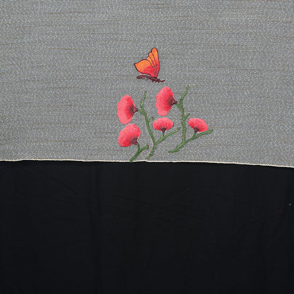 Women's Blended Silk Scarf Cream Woven