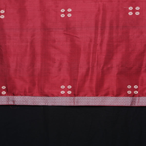 Women's Blended Silk Scarf Maroon Weave