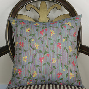 Curry Peepal Throw Pillow Cushion Handmade Silk Square Living Room Bedroom Decor Interior