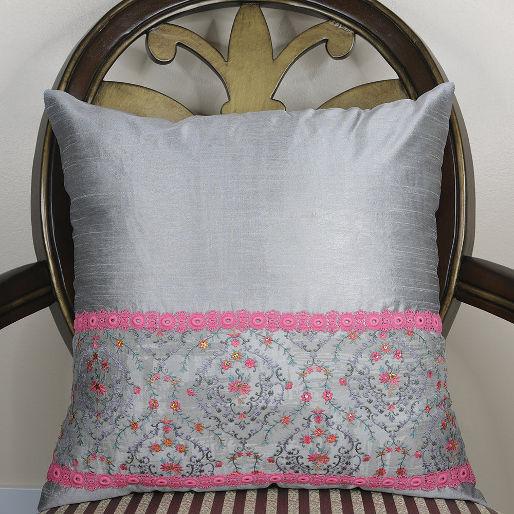 Handmade Decorative Throw Pillow Cushion & Cover Pink Lace