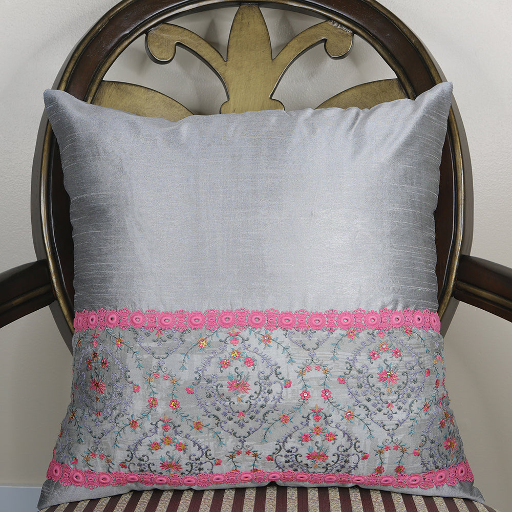 Handmade Decorative Throw Pillow Cushion & Cover Pink Lace
