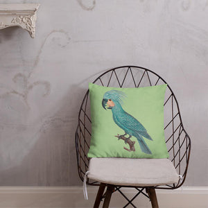 Antique Art Print Decorative Throw Pillow & Cushion Palm Cockatoo chair