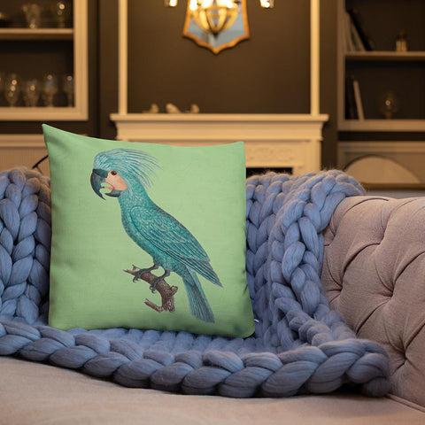 Antique Art Print Decorative Throw Pillow & Cushion Palm Cockatoo blanket