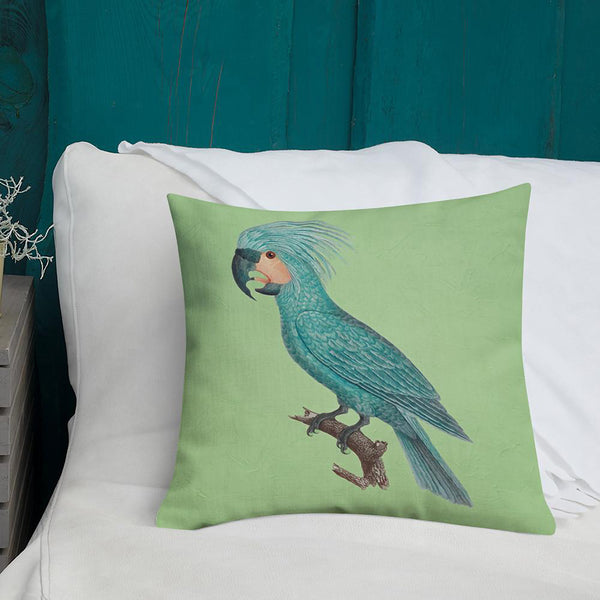 Antique Art Print Decorative Throw Pillow & Cushion Palm Cockatoo couch