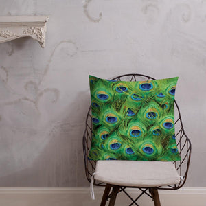 Antique Art Print Decorative Throw Pillow & Cushion Feather Bouquet chair