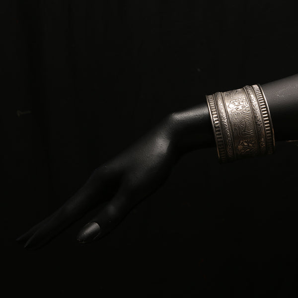 Oxidised silver metal jewelry jewellery bracelet kada bangle handmade