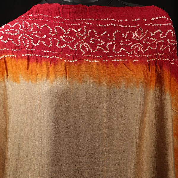 Curry Peepal Women's Scarf Tie & Dye Rust Red Hijab