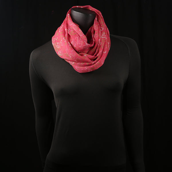 Curry Peepal Women's Scarf Chiffon Hijab Pink Large