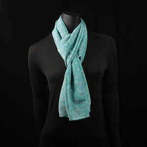 Curry Peepal Women's Scarf Chiffon Hijab Turquoise Large