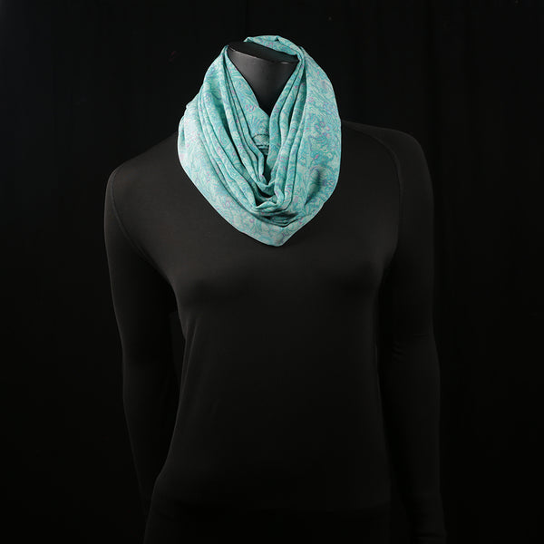 Curry Peepal Women's Scarf Chiffon Hijab Turquoise Large